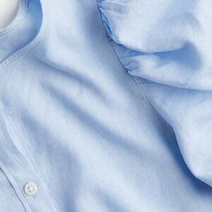 H&M Light Blue Puff Sleeve Blouse